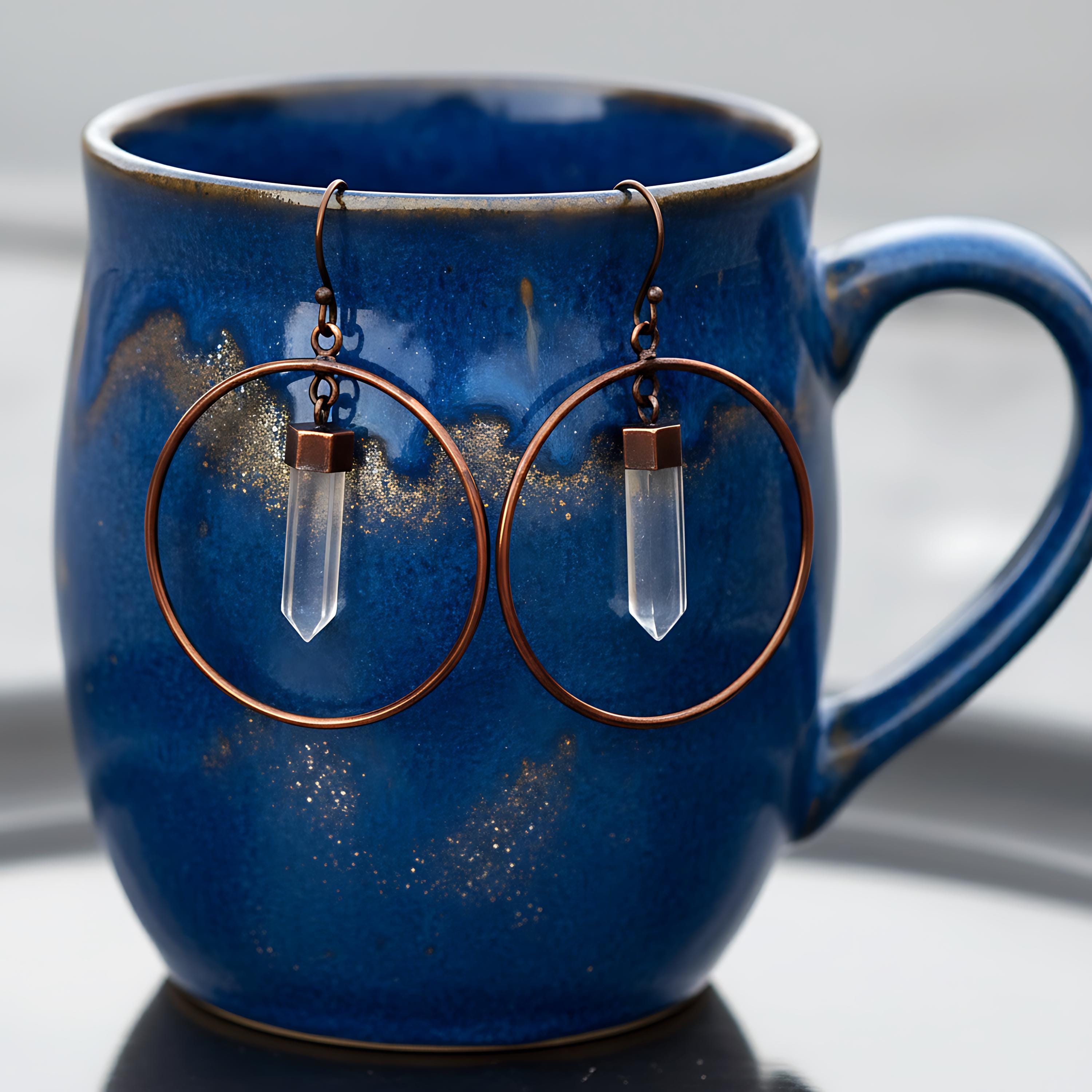 Crystal Quartz Pencil Earrings Gemstone Earrings Dangle Earrings Hanging Earrings Drop Earrings Cluster Earrings Boho Earrings