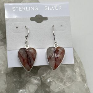 Hematoid Quartz Heart Earrings Hematoid Quartz Heart Earrings
