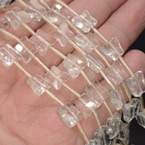 10x10mm White Rock Crystal Quartz Gemstone Grade Aaa Faceted Butterfly Beads 15.5 Inch Full Strand Bulk Lot 1,2,6,12 And 50 (90187594-702 A)