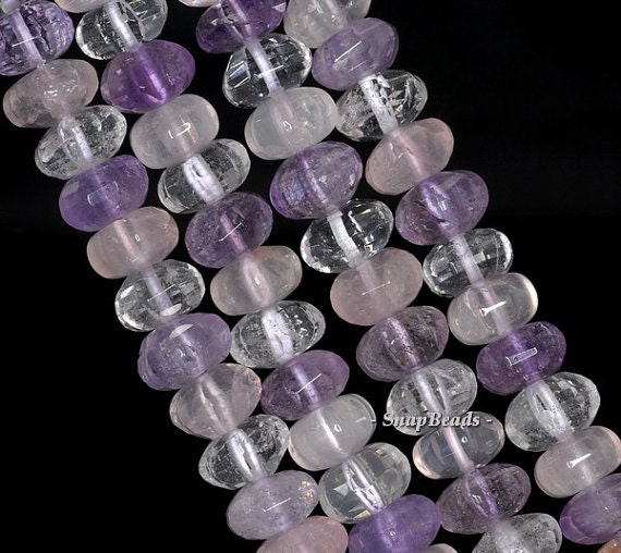 10x5mm Mix Quartz Gemstone Faceted Rondelle Loose Beads 7.5 Inch Half Strand Lot 1,2,6 And 12 (90144098-b33-561)