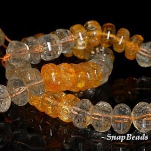 12x7mm Mix Quartz Gemstone Faceted Rondelle Loose Beads 8 Inch Half Strand Lot 1,2 And 6 (90144191-b32-561)