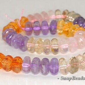 12x8mm Mix Quartz Gemstone Faceted Rondelle Loose Beads 7.5 Inch Half Strand Lot 1,2,6 And 12 (90191113-b35-564)