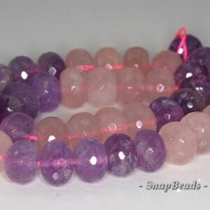 14x10mm Mix Quartz Gemstone Faceted Rondelle Loose Beads 7.5 Inch Half Strand Lot 1,2 And 6 (90191119-b33-562)