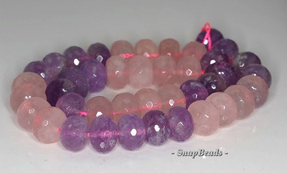 14x10mm Mix Quartz Gemstone Faceted Rondelle Loose Beads 7.5 Inch Half Strand Lot 1,2 And 6 (90191119-b33-562)