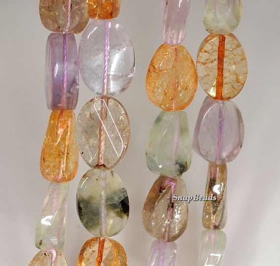 17x13mm Mix Quartz Gemstone Faceted Twist Oval Loose Beads 7.5 Inch Half Strand Lot 1,2 And 6 (90191108-b34-564)