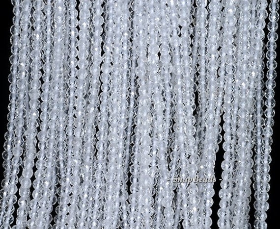 2mm Natural Rock Crystal Clear Quartz Gemstone Aaa Micro Faceted Round Beads 15.5 Inch Full Strand Lot 1,2,6,12 And 50 (90181589-107-2g)