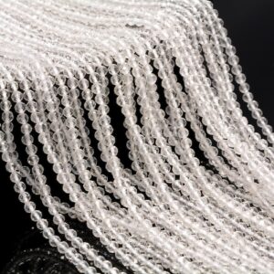3mm Clear Quartz Rock Crystal Gemstone Micro Faceted Round Grade Aaa Beads 15.5inch Bulk Lot 1,6,12,24 And 48 (80010170-a194)