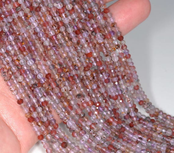 3mm Rare Auralite 23 Cacoxenite Grade Aaa Purple Pink Red Quartz Micro Faceted Round Beads 15.5" Bulk Lot 1,2,6,12 And 50 (80004709-912) 3mm Rare Auralite 23 Cacoxenite Grade Aaa Purple Pink Red Quartz Micro Faceted Round Beads 15.5" Bulk Lot 1,2,6,12 And 50 (80004709-912)