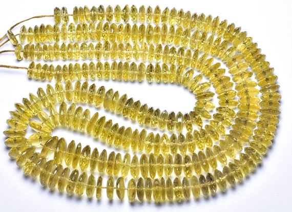 Big Beer Quartz German Cut Rondelle Beads - 8 Inches - Natural High Quality Faceted Beer Quartz Rondelle - Size Is 7-11 Mm #2401 Big Beer Quartz German Cut Rondelle Beads - 8 Inches - Natural High Quality Faceted Beer Quartz Rondelle - Size Is 7-11 Mm #2401