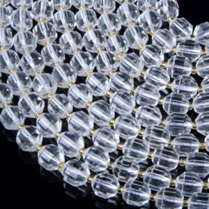 Natural Rock Crystal Clear Quartz Gemstone Grade Aaa Faceted Prism Double Point Cut 8mm 10mm Loose Beads Bulk Lot 1,2,6,12 And 50 (d34)