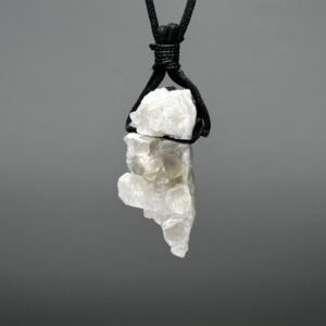 Clear Quartz Cluster Cord Necklace - Metaphysical Crystal Jewelry