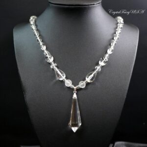 Clear Quartz Necklace Clear Quartz Point Necklace - Crystal Stone Necklace Luxury Crystal Healing Necklace -luxury Clear Quartz 2602