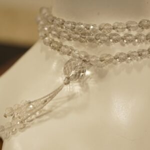 Quartz Mala • Spathik Mala • Diamond-cut Clear Quartz Mala Necklace • 4mm • 6mm • 8mm • 10mm • 12mm • 14mm • Amplifier Mala • 108+1 • A4712