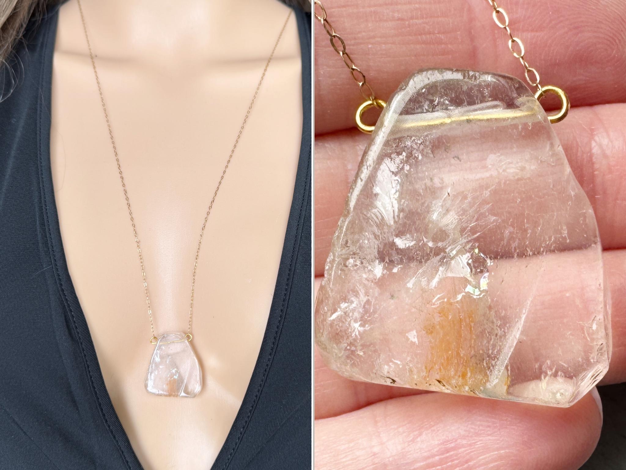 Raw Crystal Necklace, Clear Quartz Necklace, Big Stone Necklace, April Birthstone, Real Crystal Jewelry, Rock Crystal Necklace Actual Stone Raw Crystal Necklace, Clear Quartz Necklace, Big Stone Necklace, April Birthstone, Real Crystal Jewelry, Rock Crystal Necklace Actual Stone