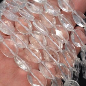 16X12mm White Rock Crystal Quartz Gemstone Grade AAA Faceted Oval Beads 15.5 inch Full Strand BULK LOT 1,2,6,12 and 50 (90187593-702 A) 16X12mm White Rock Crystal Quartz Gemstone Grade AAA Faceted Oval Beads 15.5 inch Full Strand BULK LOT 1,2,6,12 and 50 (90187593-702 A)