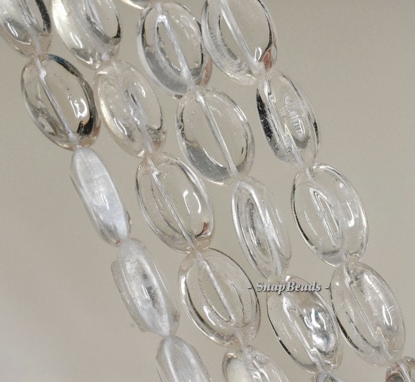 17x13mm Rock Crystal Gemstone Grade B Oval Loose Beads 16 Inch Full Strand (90144174-b3-506)