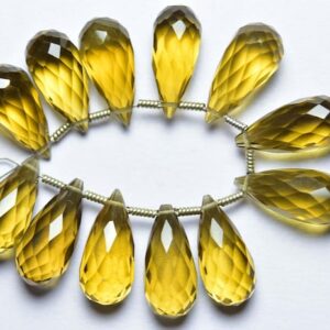 6 Pcs - Beautiful Natural Faceted Beer Quartz Side Drilled Tear Drops Briolettes - High Quality - Size is 7x15 mm #1874 6 Pcs - Beautiful Natural Faceted Beer Quartz Side Drilled Tear Drops Briolettes - High Quality - Size is 7x15 mm #1874