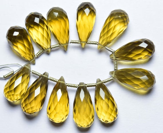 6 Pcs - Beautiful Natural Faceted Beer Quartz Side Drilled Tear Drops Briolettes - High Quality - Size Is 7x15 Mm #1874 6 Pcs - Beautiful Natural Faceted Beer Quartz Side Drilled Tear Drops Briolettes - High Quality - Size Is 7x15 Mm #1874