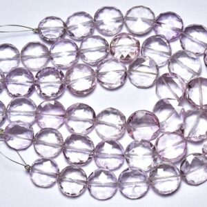 7 inches,Beautiful Super Quality Mystic Quartz Pink Faceted Coin Briolettes,Size is 12-13mm #124 7 inches,Beautiful Super Quality Mystic Quartz Pink Faceted Coin Briolettes,Size is 12-13mm #124