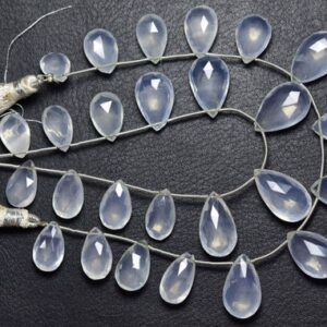 8 inches - Super Quality Natural Big Faceted Ice Quartz Pear Briolettes - Size is 9x13-13x20 mm #1854 8 inches - Super Quality Natural Big Faceted Ice Quartz Pear Briolettes - Size is 9x13-13x20 mm #1854