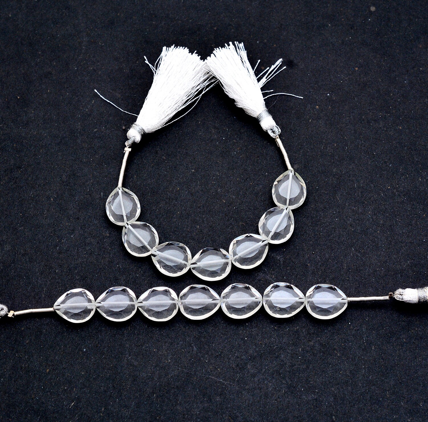 Aaa+ Clear Crystal Quartz Faceted Pear Briolette | Gemstone 12x14mm Pear Beads | Natural Crystal Semiprecious Gemstone Briolette | 4" Strand