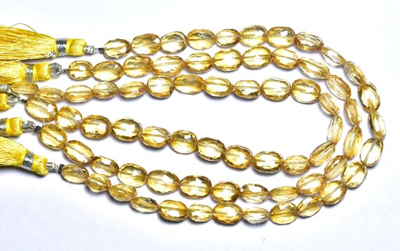 Mystic Apricot Quartz Oval Beads - 8 Inches - Natural Beautiful Mystic Apricot Quartz Faceted Oval Briolettes Strand -size Is 6x8-7x9mm #635