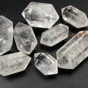 1pc 18~35mm Natural Rock Crystal Quartz Stick Wand Pendant, Undrilled Hexagon Crystal Pendant