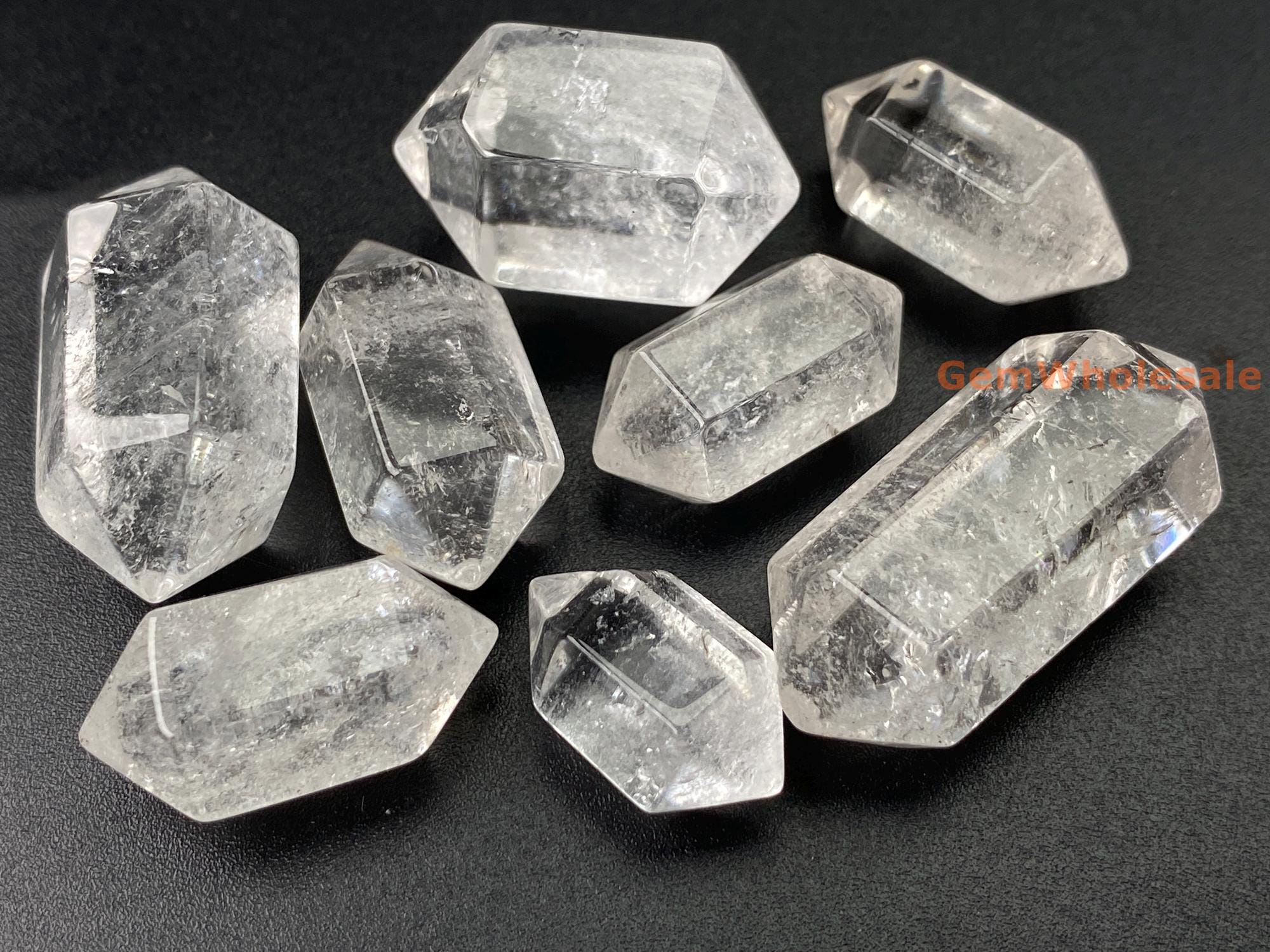 1pc 18~35mm Natural Rock Crystal Quartz Stick Wand Pendant, Undrilled Hexagon Crystal Pendant 1pc 18~35mm Natural Rock Crystal Quartz Stick Wand Pendant, Undrilled Hexagon Crystal Pendant