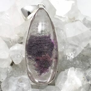 Abstract Lodolite Quartz Crystal Pendant