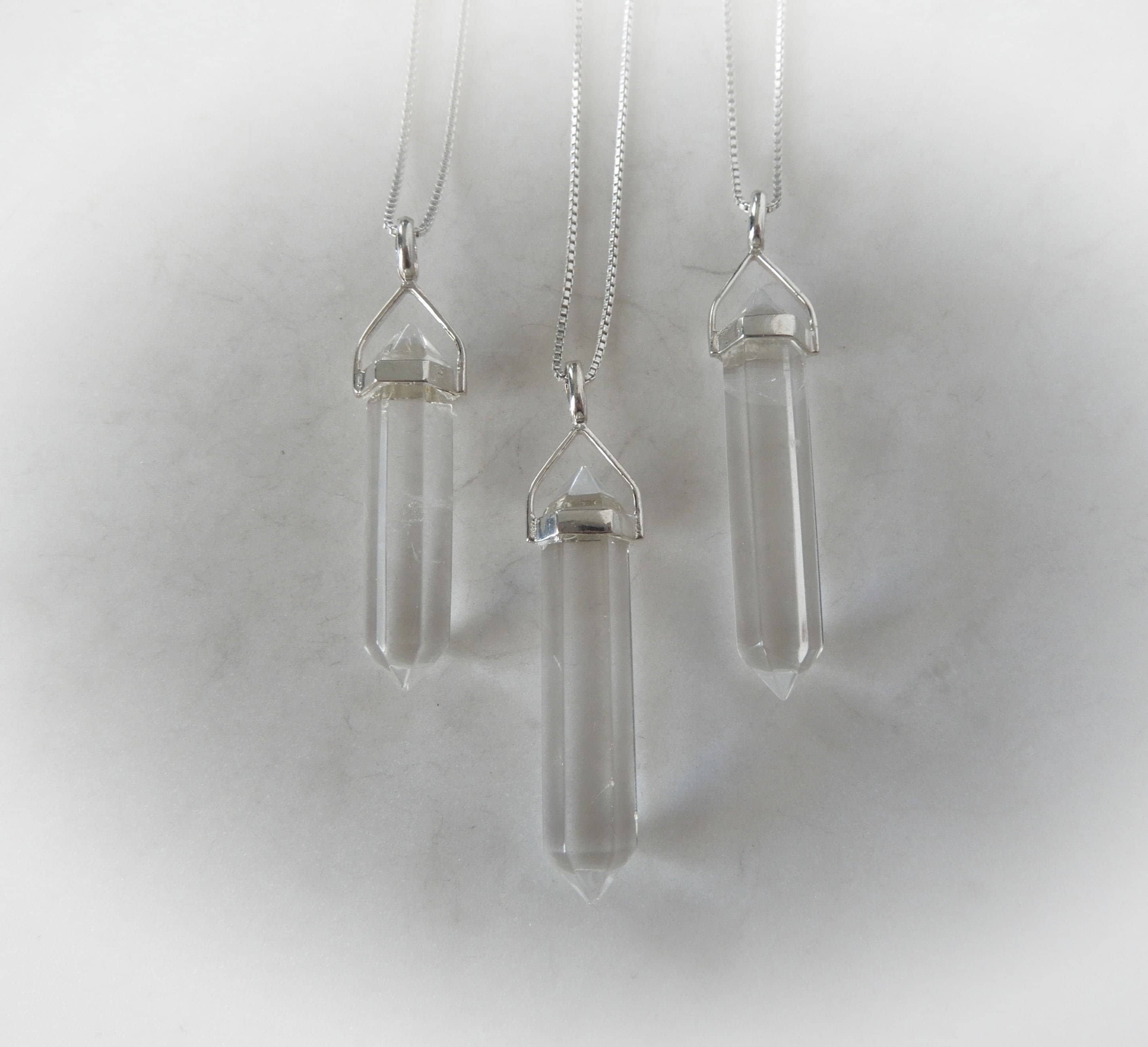 Quartz Crystal Necklace • Clear Quartz Point • Sterling Gemstone Point • Crystal Pendant • Layering Necklace • Gemstone Appeal • Gsa Quartz Crystal Necklace • Clear Quartz Point • Sterling Gemstone Point • Crystal Pendant • Layering Necklace • Gemstone Appeal • Gsa