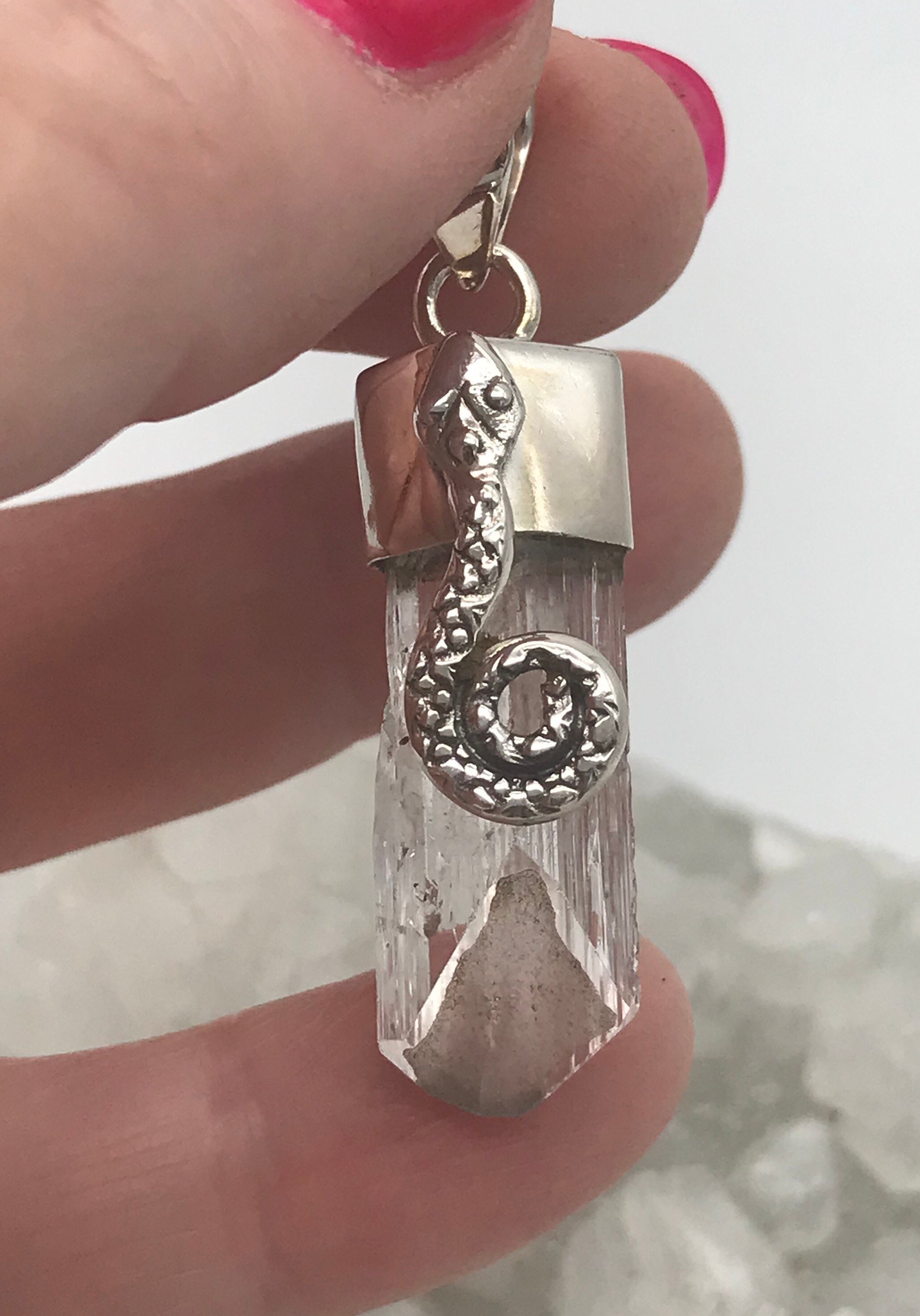 Quartz Crystal Snake Pendant Quartz Crystal Snake Pendant