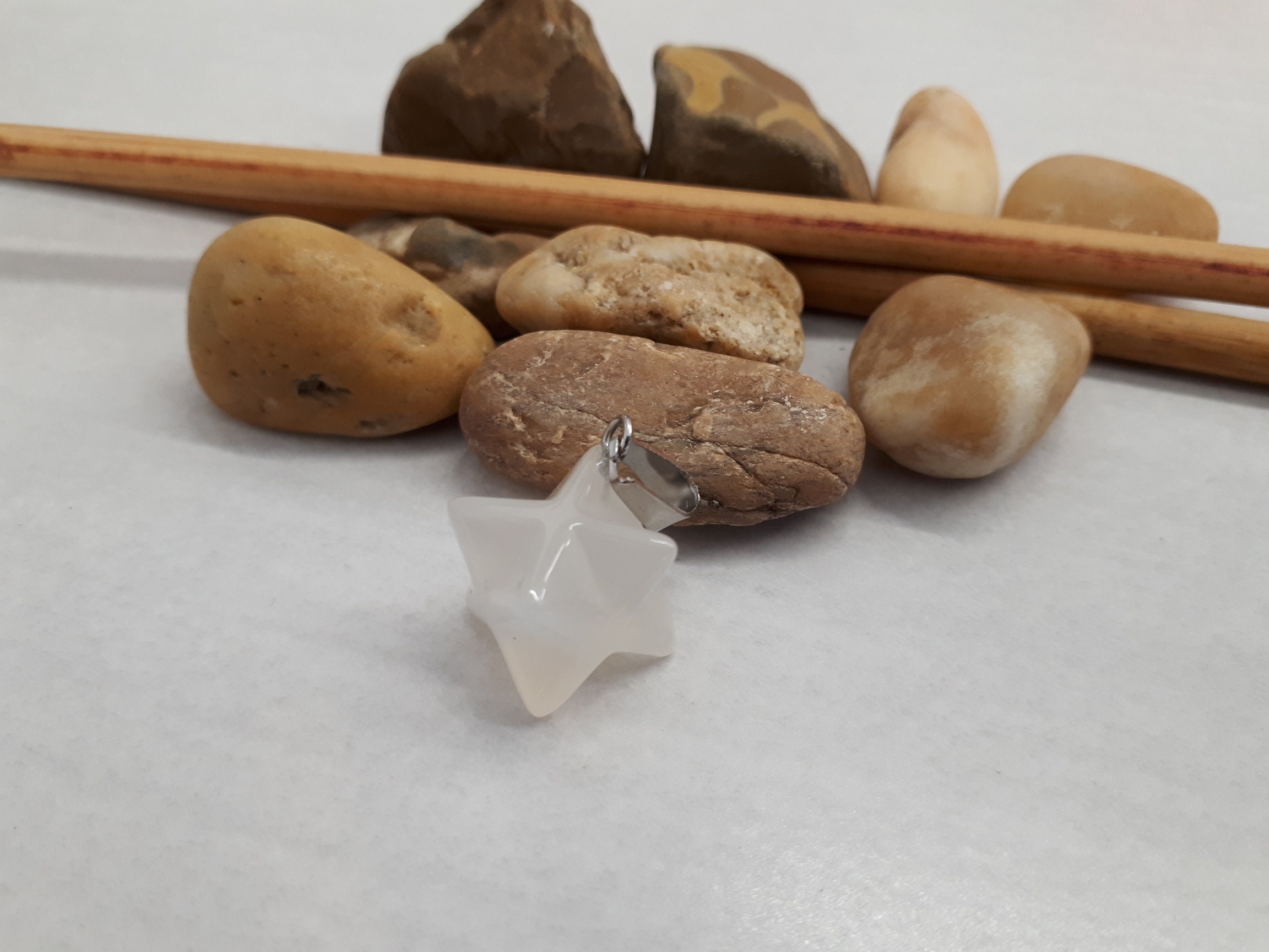 Merkaba Pendant Necklace - Quartz Star Crystal Pendant Necklace For Women - Quartz Necklace Jewelry - Clear Star Necklace Gift For Women