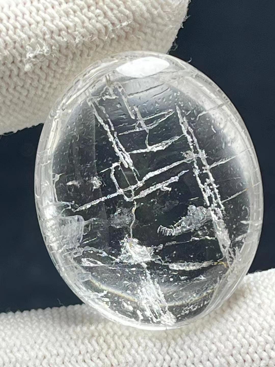 Natural High Clarity Crystal Quartz Pendant With Inclusion Of White Totem Pattern,healing,geometric Pattern Phantom Crystal,necklace Making