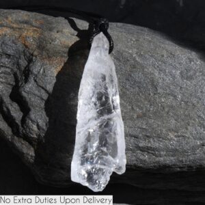 Natural Large Clear Quartz Point / Clear Quartz Necklace, Raw Stone Jewelry, Women's / Men's Jewelry, Birthday Gift, Healing Crystal Pendant