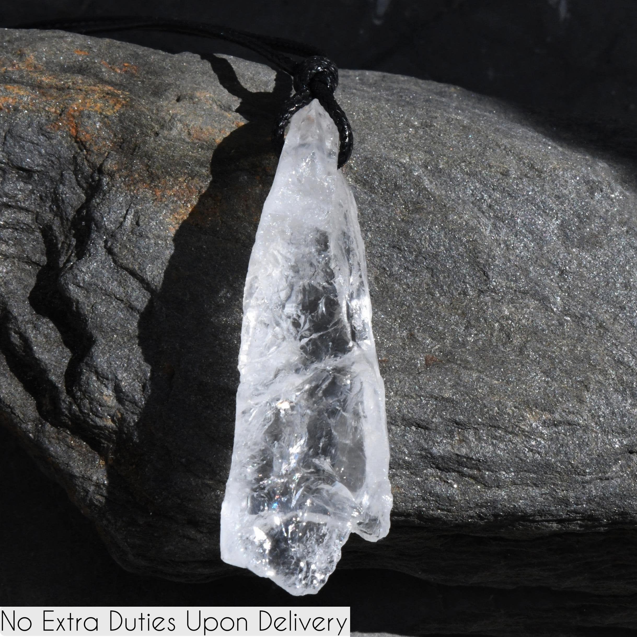 Natural Large Clear Quartz Point / Clear Quartz Necklace, Raw Stone Jewelry, Women's / Men's Jewelry, Birthday Gift, Healing Crystal Pendant Natural Large Clear Quartz Point / Clear Quartz Necklace, Raw Stone Jewelry, Women's / Men's Jewelry, Birthday Gift, Healing Crystal Pendant