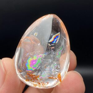 Natural Water Clear Quartz Drop Shape Pendant,top Quality Rare Rainbow Crystal,pear Shape Red Crystal Pendant,reiki Healing Crystal Gift