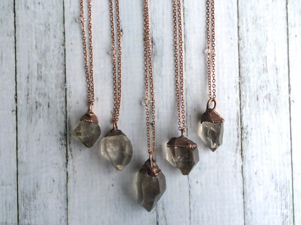 Raw Crystal Necklace | Large Quartz Crystal Necklace | Raw Crystal Necklace | Rough Quartz Crystal Pendant | Raw Gemstone Jewelry