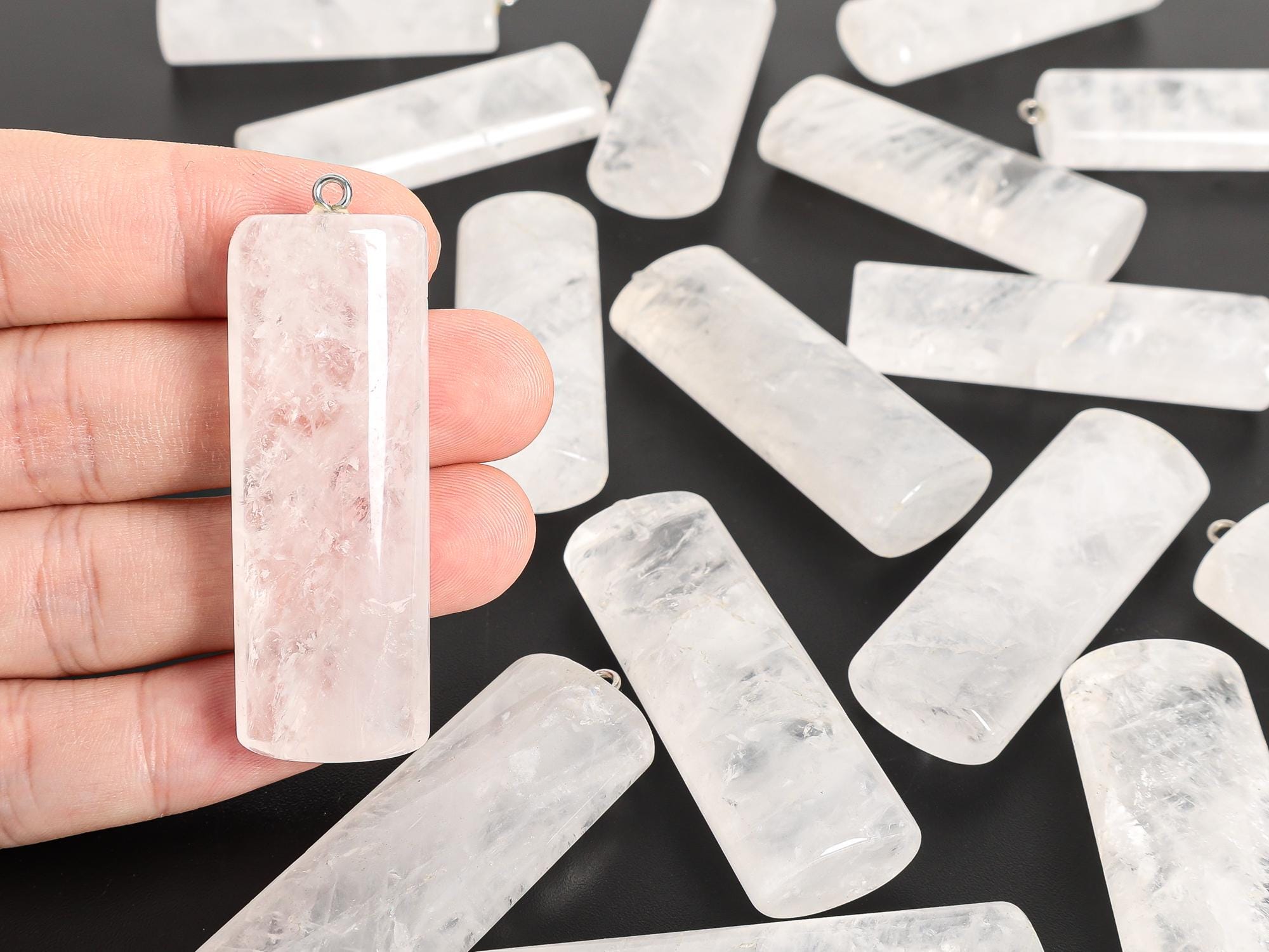 White Crystal Quartz Cylinder Column Pendant Grade Aaa Natural One Of A Kind Gemstone White Crystal Quartz Cylinder Column Pendant Grade Aaa Natural One Of A Kind Gemstone