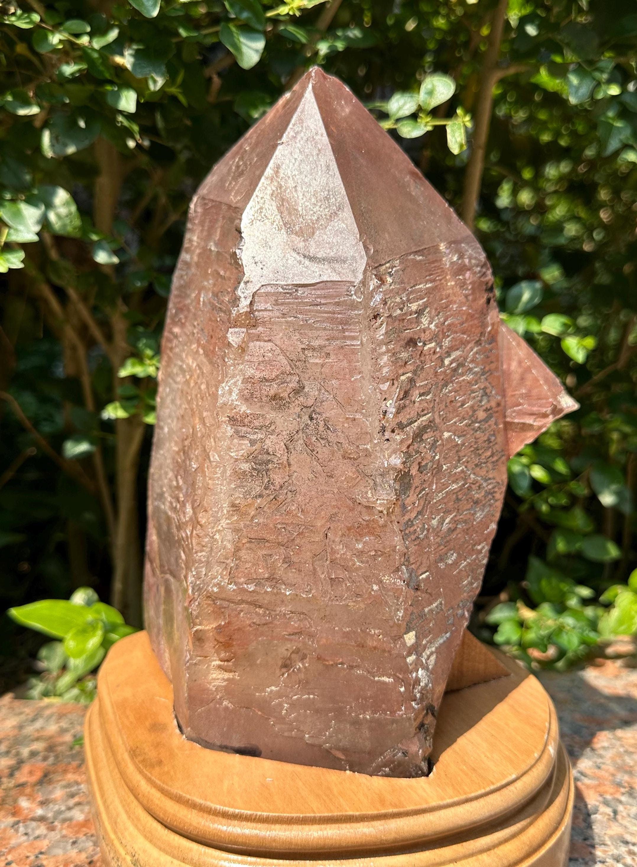 9.9 Lbs Natural Large Himalayan Skeletal Hematite Quartz Single Crystal Point/fire Skeleton Knife Crystal/red Stone/special Gift-4450 G