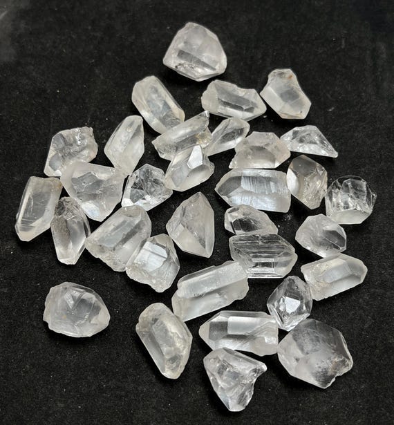 Handpicked Natural Clear Quartz Crystals Rough | Pencil Point Lot 20-25mm