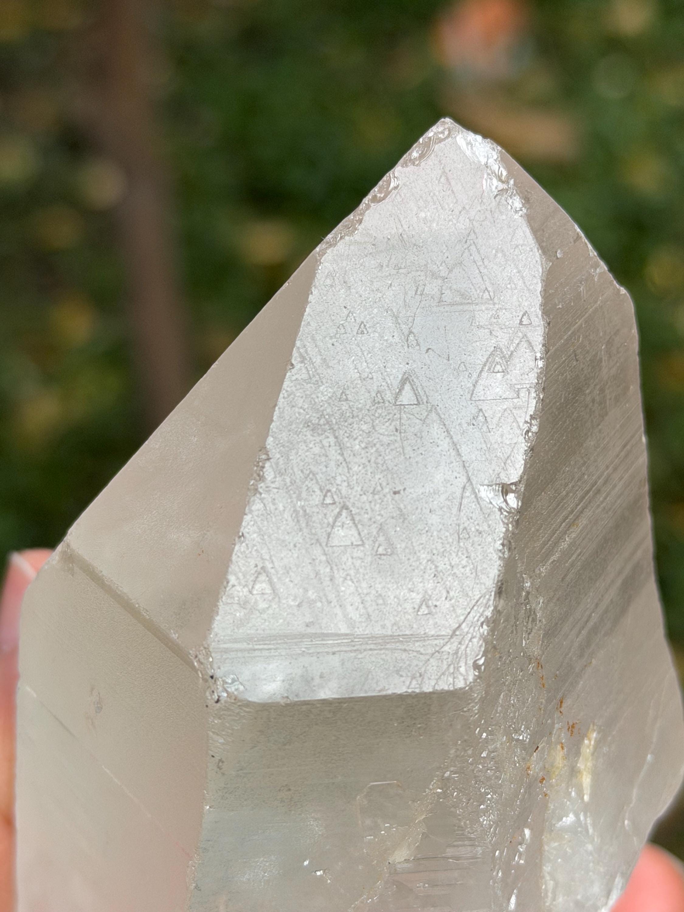 Double Terminated Record-keeper Quartz Floating Crystal/collection/meditation/reiki/healing Crystal- 536 G