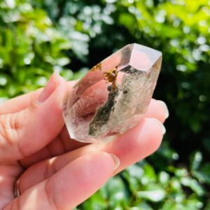 Garden Quartz Point (38.61g) Polished Crystal Quartz Double Terminated Natural Gemstone - Garden Quartz Stone Mineral Specimen