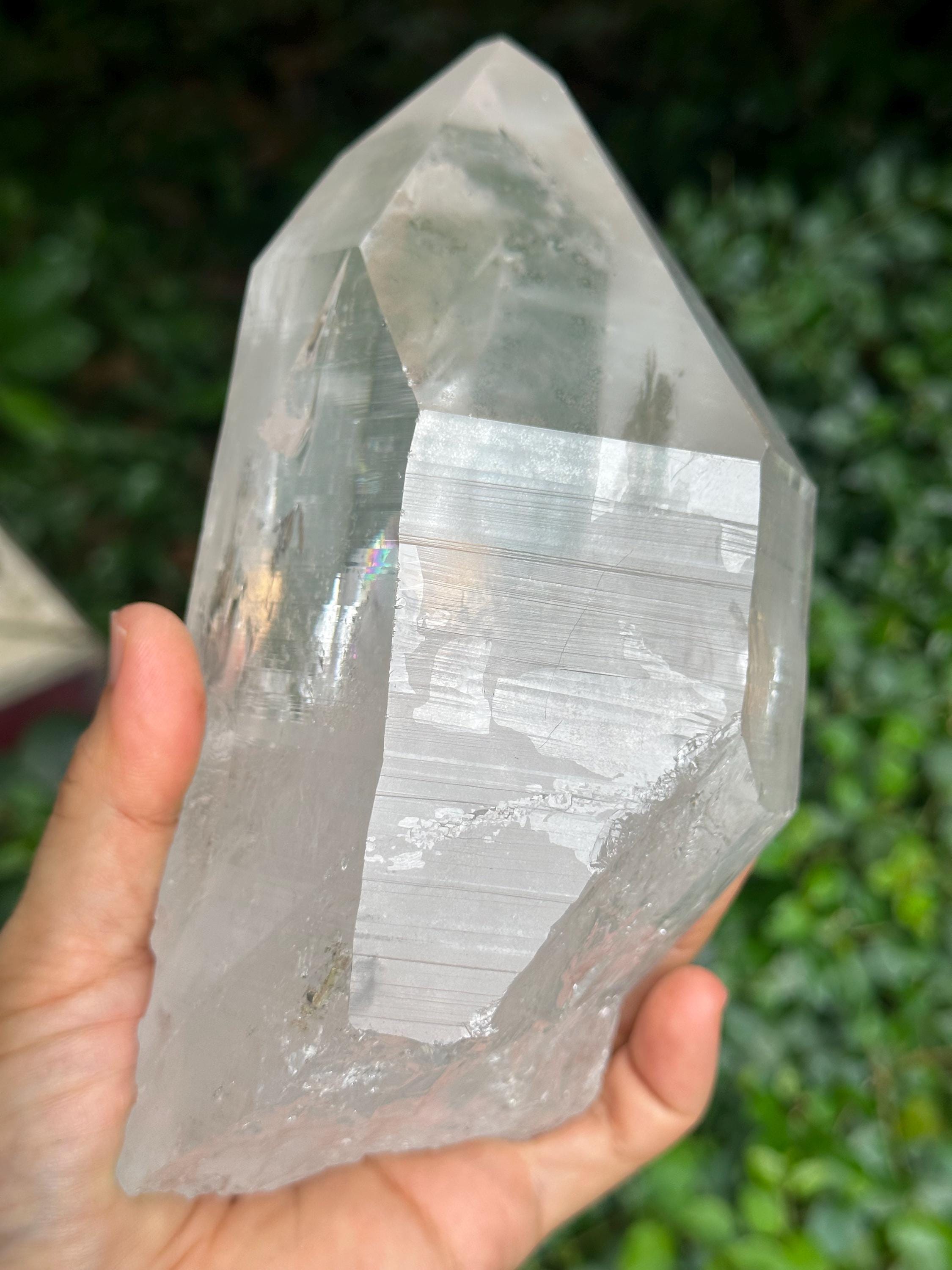 Large Natural Generator Quartz Rainbow Crystal Point With Special Runes From Brazil/energy Crystal/reiki/healing/meditation-1452 G
