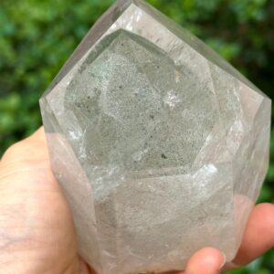Rare Clear Green Phantom Pyramid Included In Quartz Crystal Point-polished/chlorite Inclusion Quartz/garden Scenic Crystal Collection-611 G