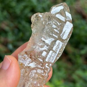 Rare Fenster Fluorescent Enhydro Elestial Skeletal Quartz Scepter Crystal Point With Moving Crude Bubble Included/collection/energy-68 G