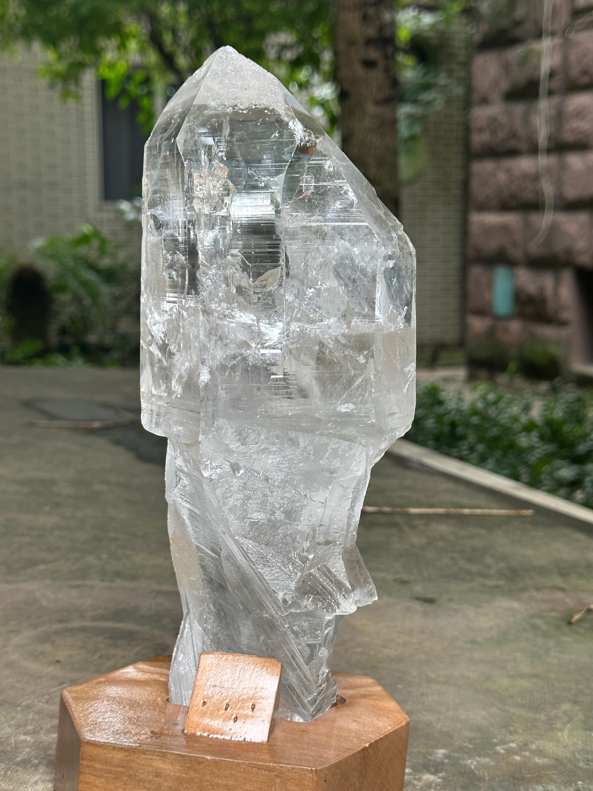 Rare Large Clear Himalayan Lemuirian Quartz Record-keeper Quartz Master Scepter Crystal/energy Wand Crystal/healing/meditation-2725 G