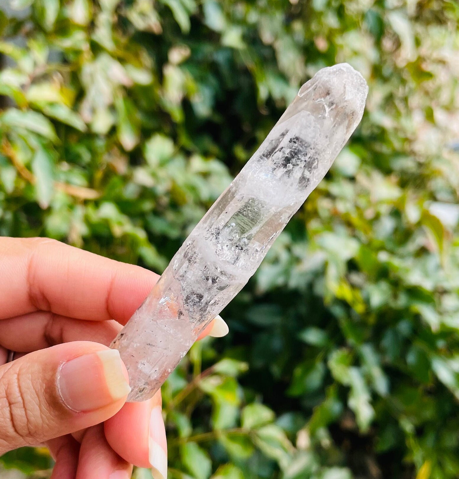 Tibetan Quartz Point (tbt15) Raw Crystal Quartz Double Terminated Natural Gemstone - Raw Quartz Stone Mineral Specimen Tibetan Quartz Point (tbt15) Raw Crystal Quartz Double Terminated Natural Gemstone - Raw Quartz Stone Mineral Specimen