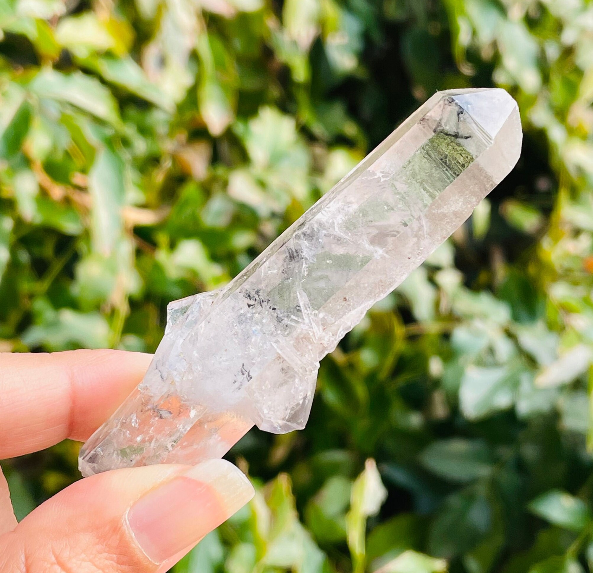 Tibetan Quartz Point (tbt13) Raw Crystal Quartz Double Terminated Natural Gemstone - Raw Quartz Stone Mineral Specimen Tibetan Quartz Point (tbt13) Raw Crystal Quartz Double Terminated Natural Gemstone - Raw Quartz Stone Mineral Specimen