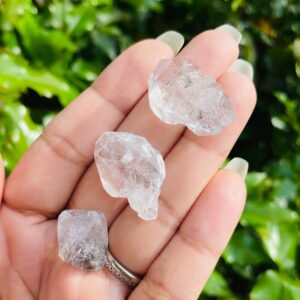 Tibetan Quartz Points (tbt24) 3 Raw Crystal Quartz Set Double Terminated Natural Gemstone - Raw Quartz Stone Mineral Specimen