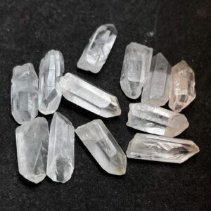 Unpolished Natural Clear Quartz Crystal Rough | Pencil Point Stone Lot 20-30mm